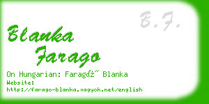blanka farago business card